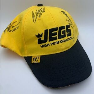 JEGS High Performance Auto Parts Racing Hat Signed/Autographed By Team Cap New!